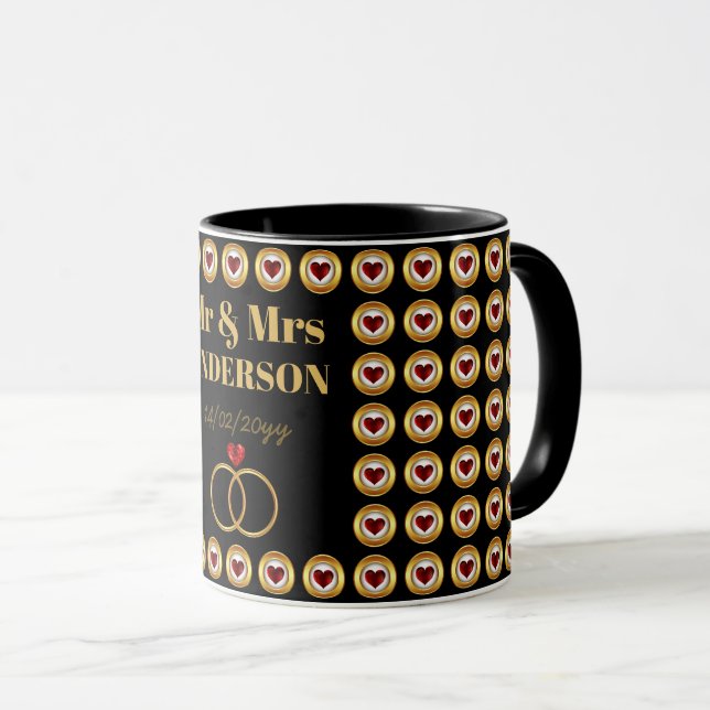 Personalised Wedding / Anniversary / Vow Renewal Mug (Front Right)