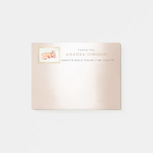 Personalised Wedding Baby Thank You Gift Favour Post-it Notes