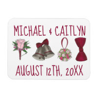 Personalised Wedding Bell Flowers Bowtie Bouquet