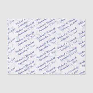 Personalised Wedding - Blue Tissue Paper