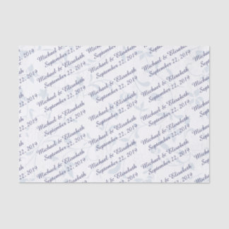 Personalised Wedding - Blue Tissue Paper