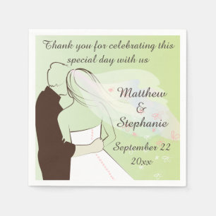 Personalised Wedding Bride and Groom Napkin