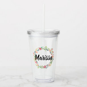 Personalised Wedding Bridesmaid / Maid of Honour Acrylic Tumbler