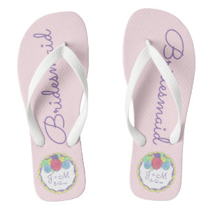 Personalised Wedding Cake Bridesmaid Flip Flops