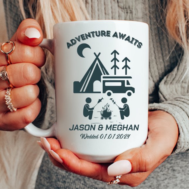 Personalised Wedding Camping Gift Travel Mug (Creator Uploaded)