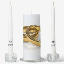Personalised Wedding Candle with Couple's Names