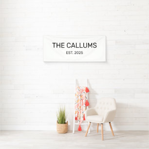 Personalised Wedding Canvas Banner Last Name Sign