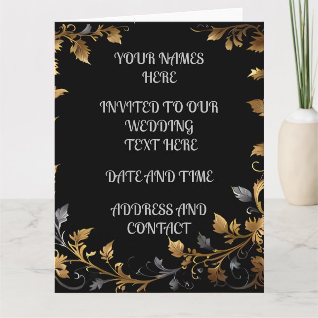 Personalised Wedding   Card (Front)