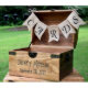 Personalised Wedding Card Box w/Burlap Banner