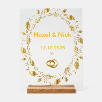 Personalised Wedding clyric sign 