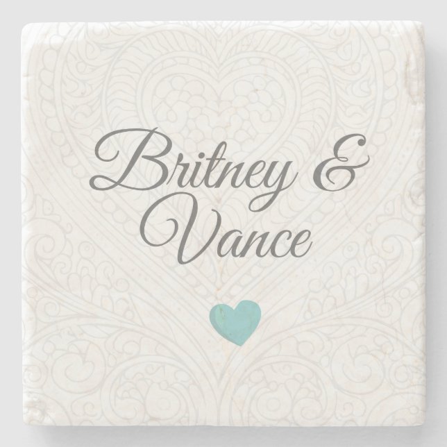 Personalised Wedding Coasters (Front)