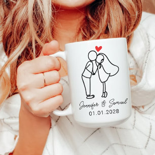 Personalised Wedding Coffee Mug Gift for Newlyweds