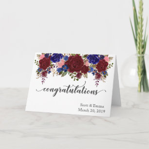 Personalised Wedding Congratulations Floral Card