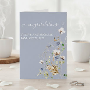 Personalised Wedding Congratulations Wild Flower 