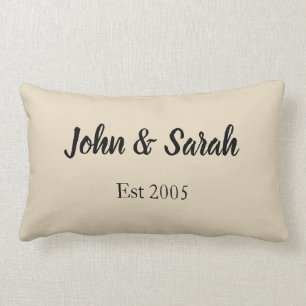 Personalised Wedding Couple Family Any Names Gift Lumbar Cushion