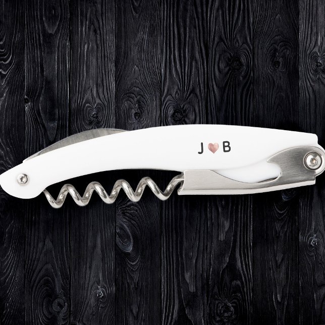 Personalised Wedding Custom Heart Couple Monogram Corkscrew (Creator Uploaded)