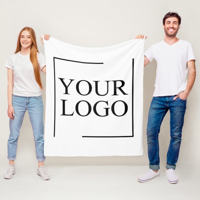 Personalised Wedding Custom Idea Add Logo Fleece Blanket (In Situ)