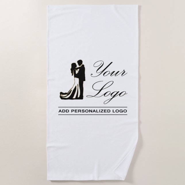 Personalised Wedding Custom Idea Add Your Design Beach Towel (Front)