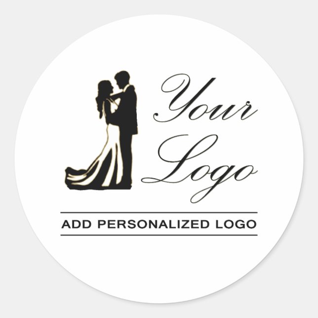 Personalised Wedding Custom Idea Add Your Design Classic Round Sticker (Front)