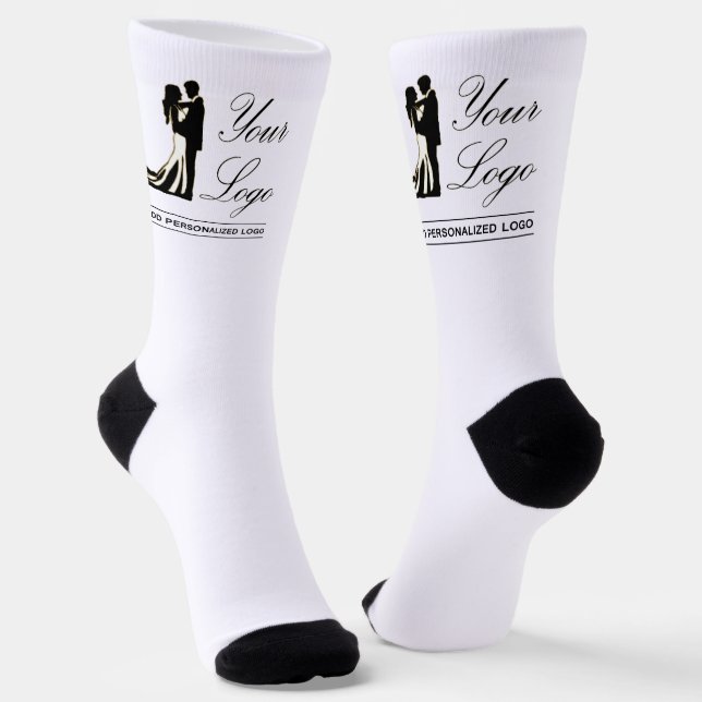 Personalised Wedding Custom Idea Add Your Design Socks (Angled)