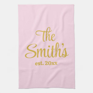 Personalised Wedding Day Gift Newlywed Christmas Tea Towel