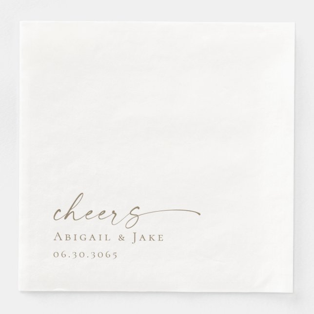 Personalised Wedding Dinner Napkins (Front)