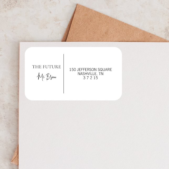 Personalised Wedding Elegant Custom Mailing Label (Creator Uploaded)