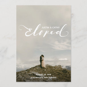 Personalised Wedding Elopement Announcement Card