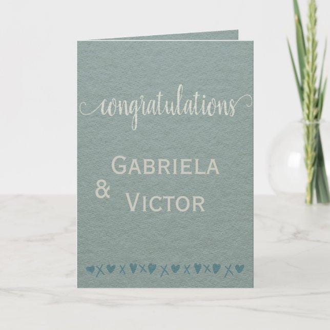 Personalised Wedding Engagement Congratulations Card (Front)