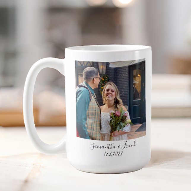 Personalised Wedding Engagement Photo Coffee Mug (Personalized Wedding Photo Coffee Mug)
