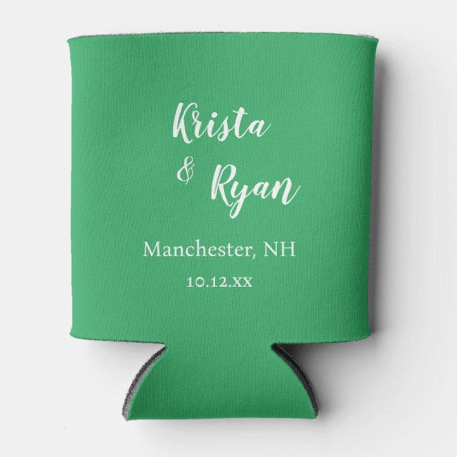 Personalised Wedding Favour Can Cooler (Front)
