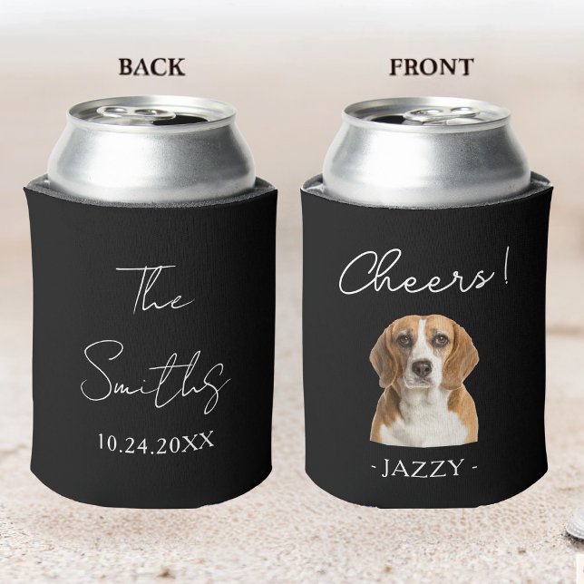 Personalised Wedding Favour Dogs Pets Cats Animal Can Cooler (Creator Uploaded)