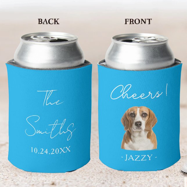 Personalised Wedding Favour Dogs Pets Cats Animal Can Cooler (Creator Uploaded)