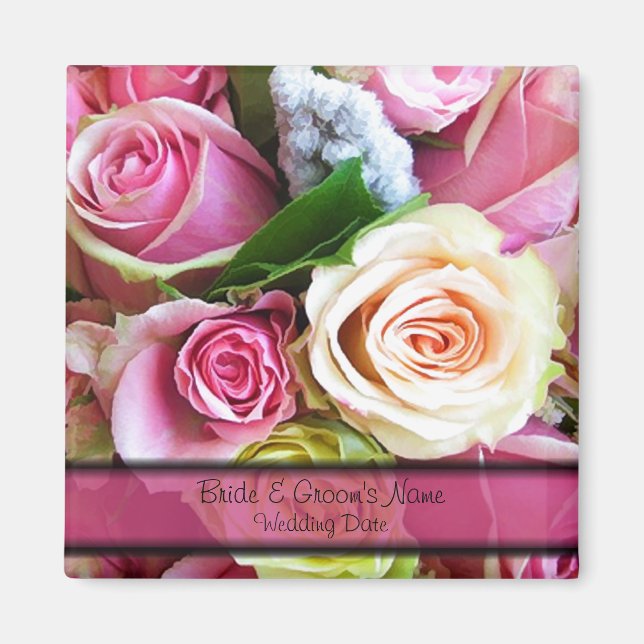 Personalised Wedding Favour Magnet (Front)