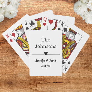 Personalised Wedding Favour Playing Cards
