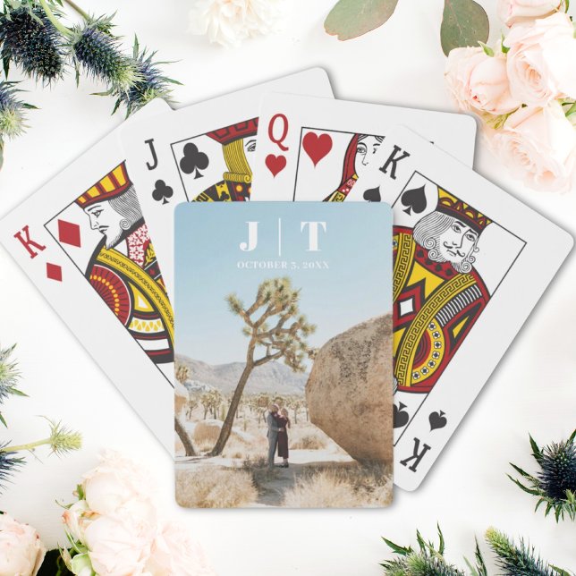 Personalised Wedding Favours Monogram Playing Card (Personalized Wedding Favors Monogram Playing Cards)