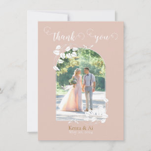 Personalised Wedding Flat Thank You Card