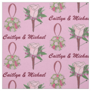 Personalised Wedding Flower Bride Groom Bouquet Fabric