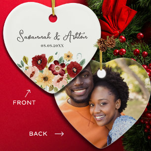 Personalised Wedding Gift - Couples Married Gift Ceramic Ornament