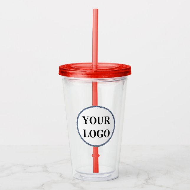 Personalised Wedding Gift Customised Idea LOGO Acrylic Tumbler (Front)