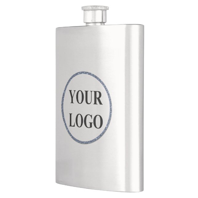 Personalised Wedding Gift Customised Idea LOGO Hip Flask (Left)