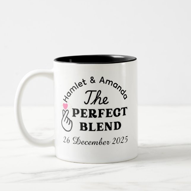 personalised wedding gift Mug (Left)