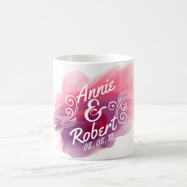 Personalised Wedding Gift Watercolor | Classic Mug (Center)