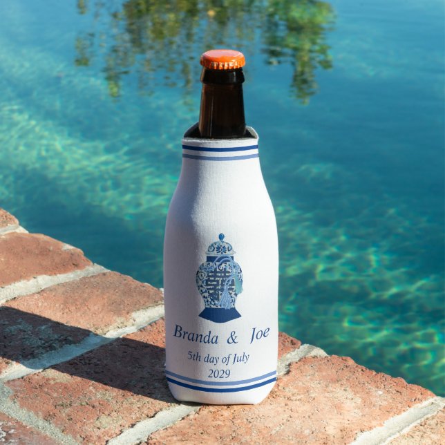 Personalised Wedding Ginger Jar Can Bottle Cooler (In Situ Pool)