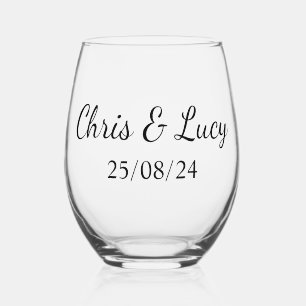 personalised wedding glasses