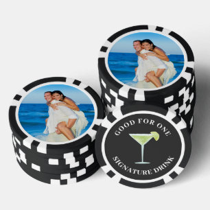 Personalised Wedding Good For One Signature Drink Poker Chips