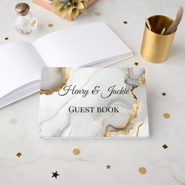 Personalised Wedding Guest Book (Front Open)