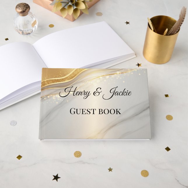 Personalised Wedding Guest Book (Front Open)