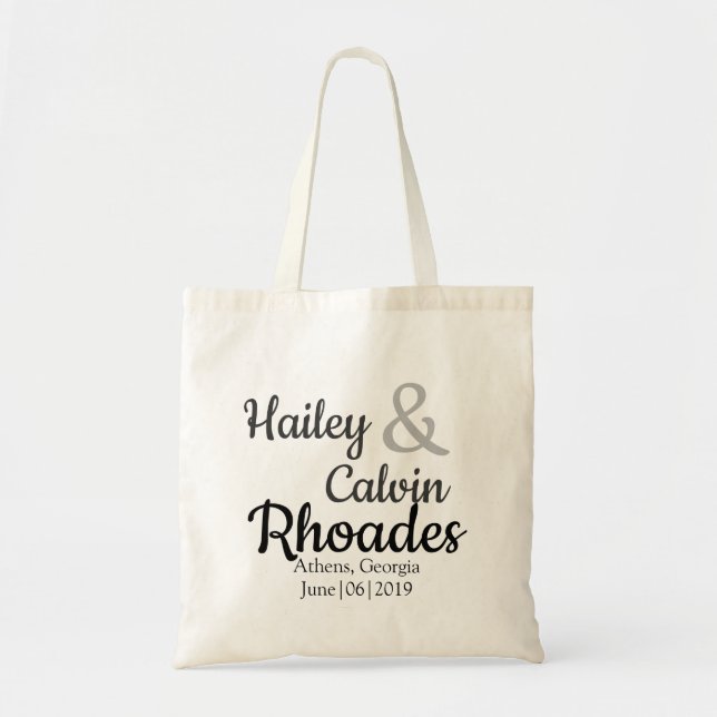 Personalised Wedding Guest Hotel Bag (Front)