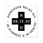 Personalised Wedding Hangover Relief Kit Self-inking Stamp (Design)